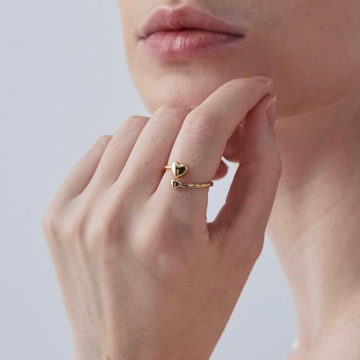 טבעת לב קלאסית