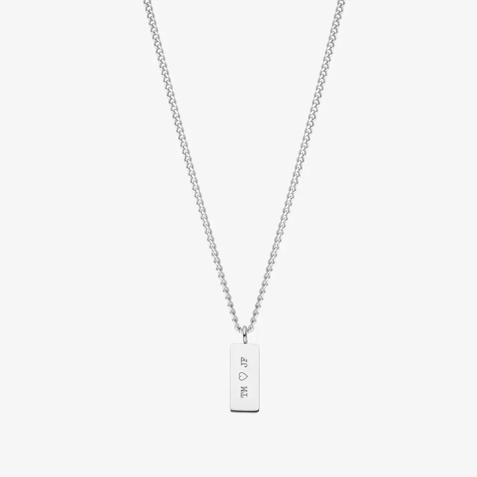 שרשרת מיני עם חריטה אישית לגבר