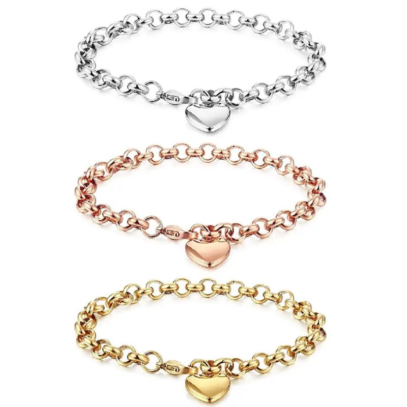 צמיד לב Denver עם חריטה אישית