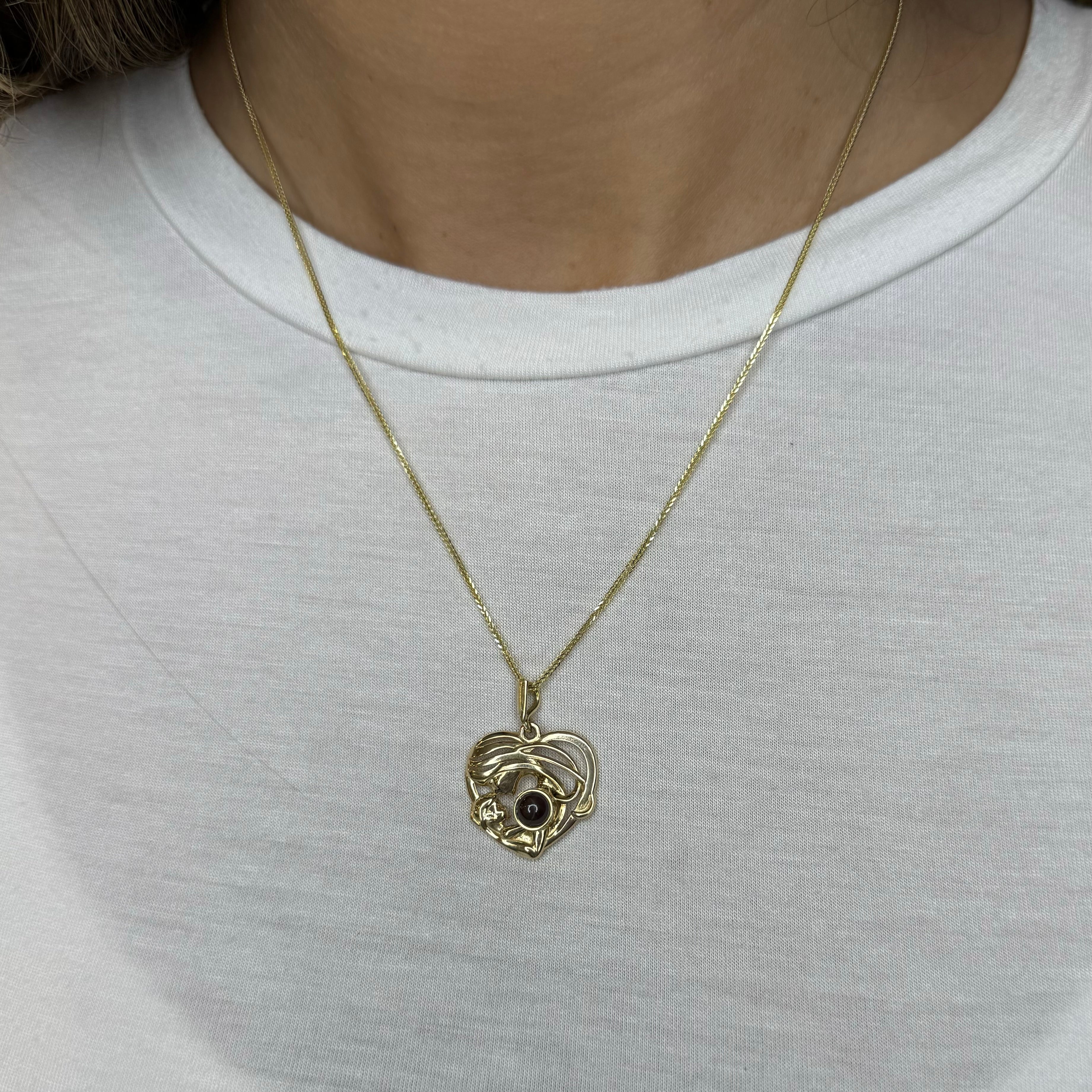 שרשרת לאמא עם תמונה מוצפנת זהב מלא