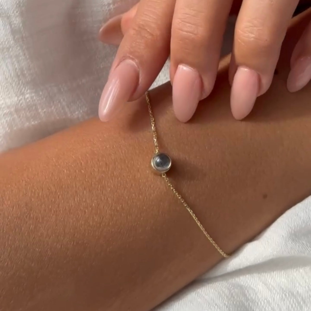 צמיד פנינה קלאסי זהב מלא