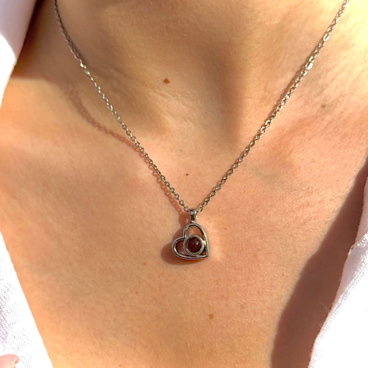 שרשרת לב אוהב עם תמונה מוצפנת