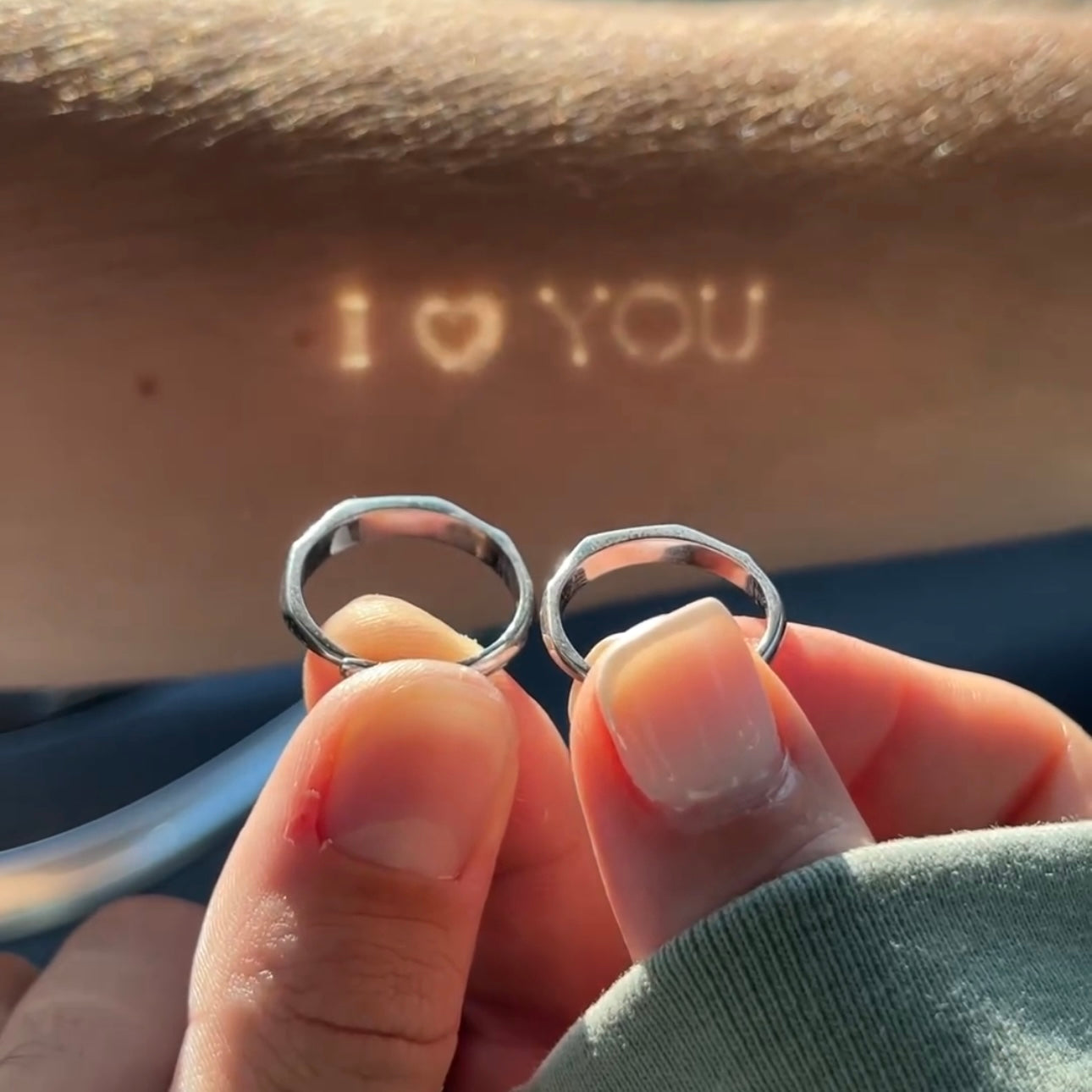 LOVE FOREVER טבעת השמש סט זוגי