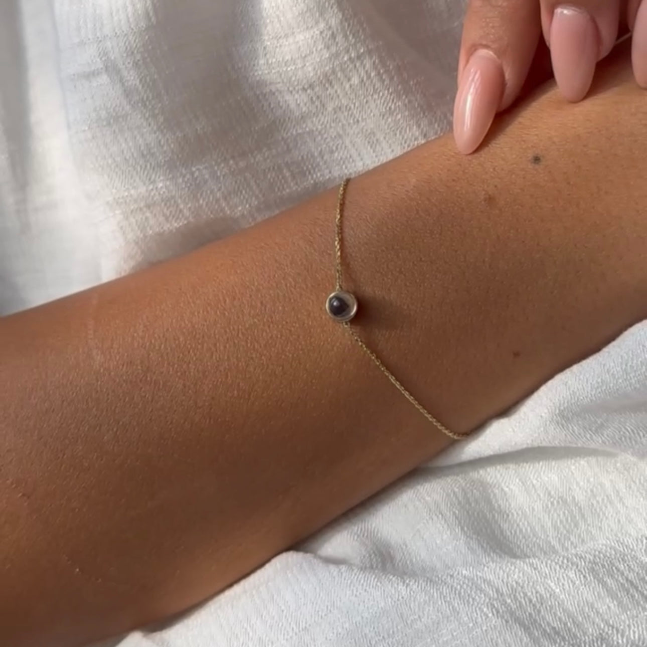 צמיד פנינה קלאסי זהב מלא