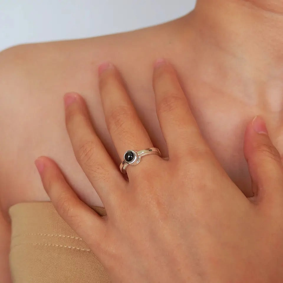 טבעת קלאסית עם תמונה מוצפנת