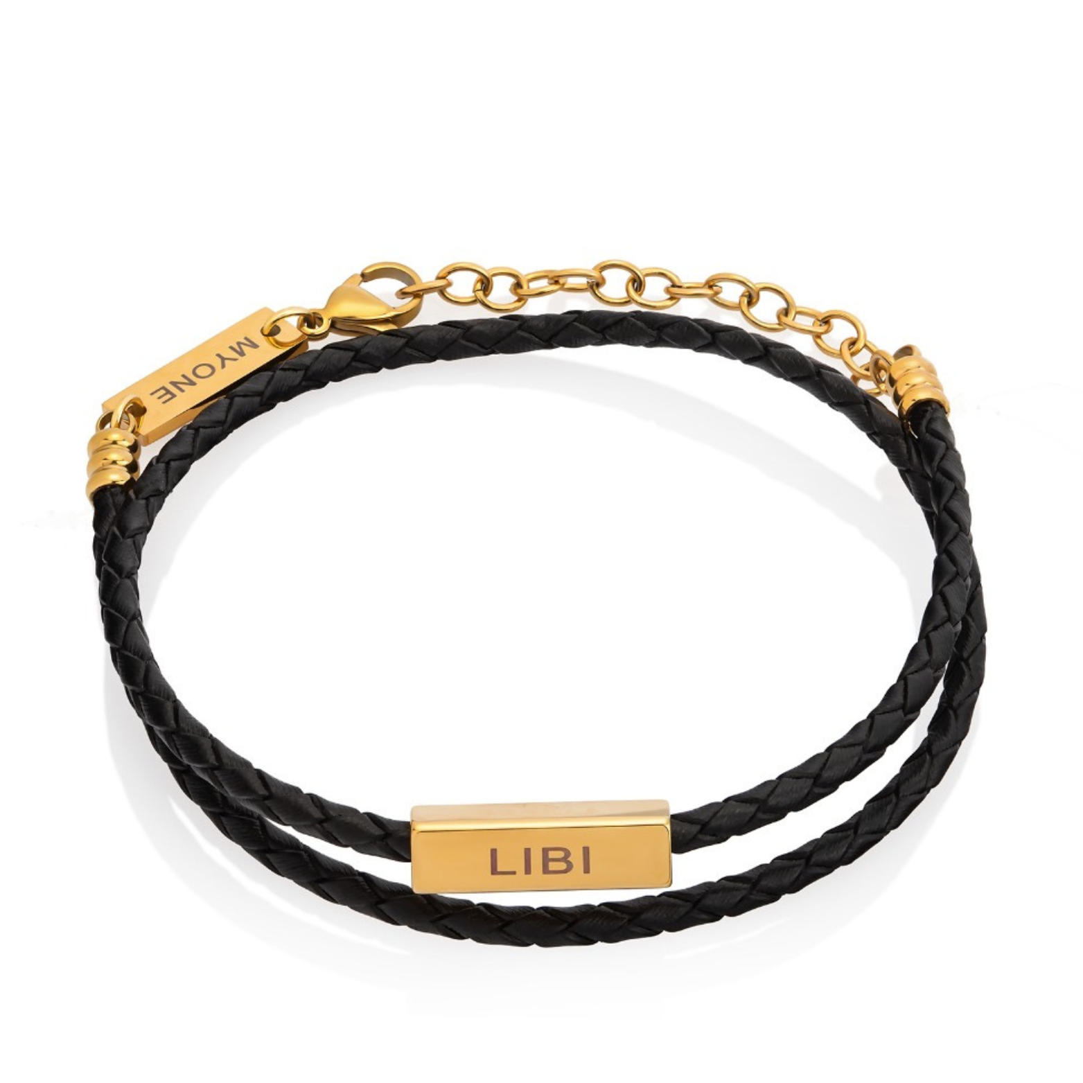 צמיד חריטה לגבר - מרקו שחור