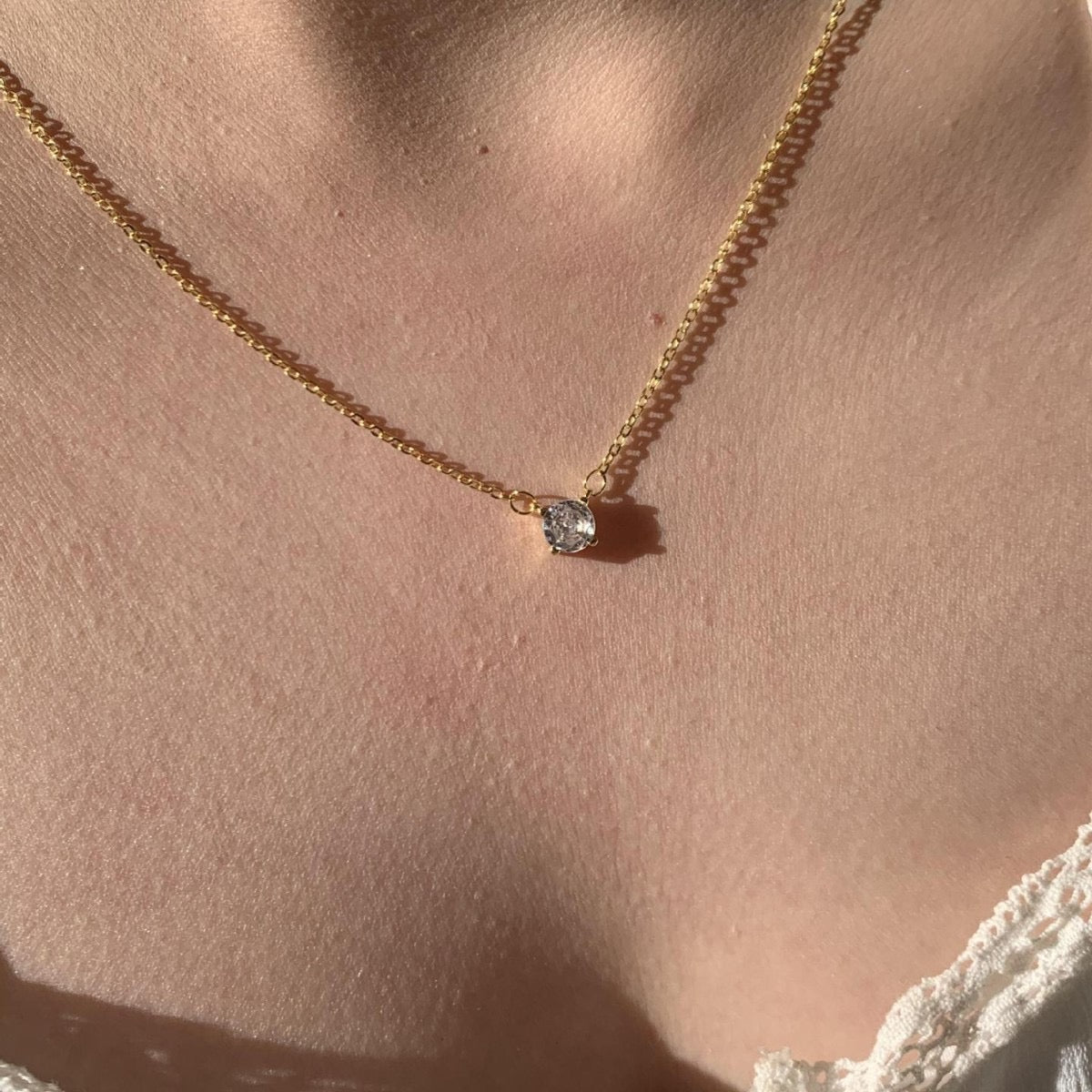 שרשרת אבן לאישה כסף