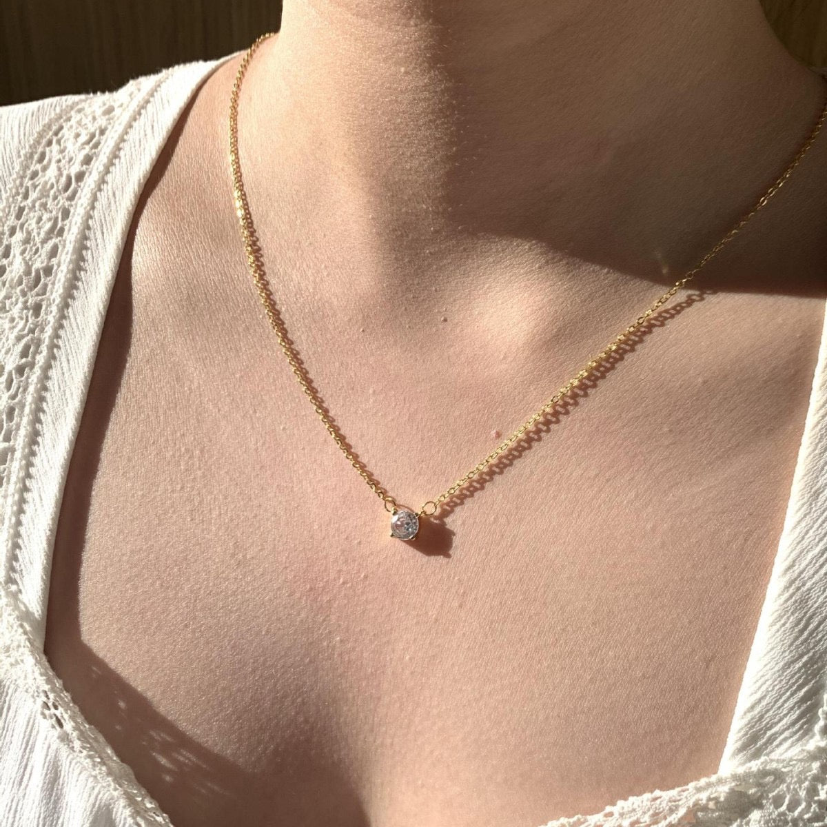 שרשרת אבן לאישה כסף