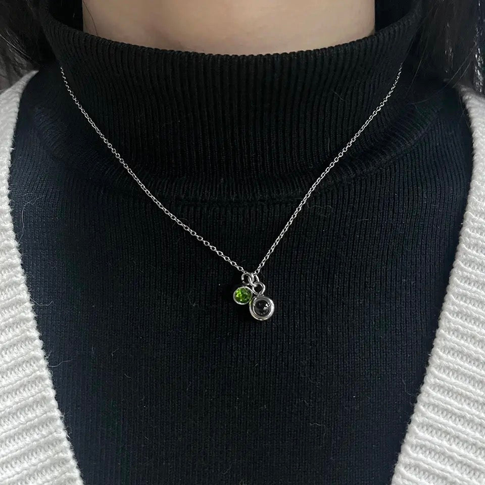 שרשרת אבן לידה עם תמונה מוצפנת