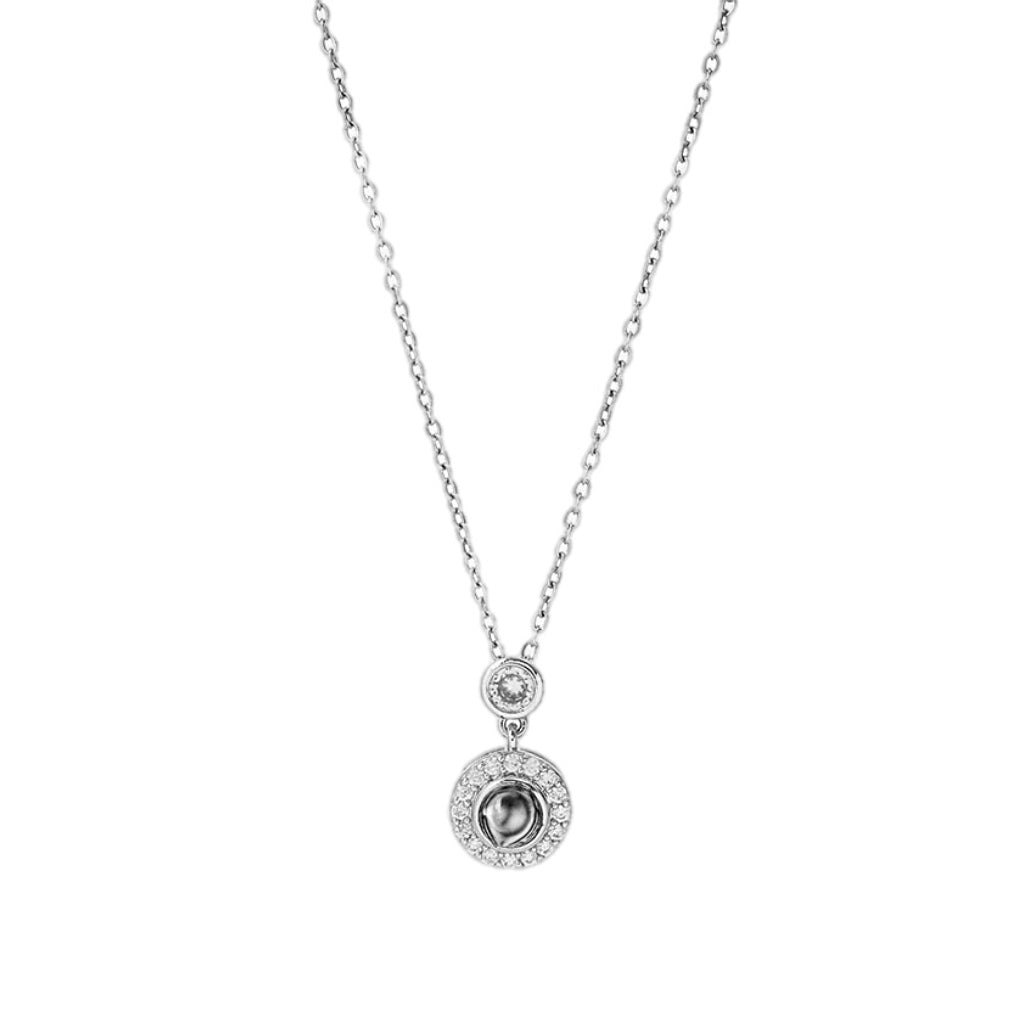 שרשרת שיבוץ זרקונים לאשה עם תמונה מוצפנת