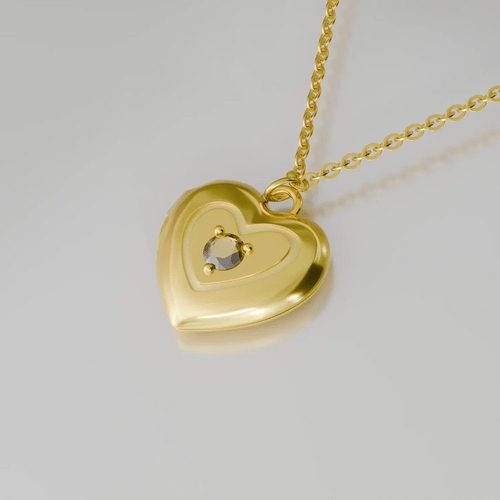 שרשרת לב לאישה עם תמונה נסתרת