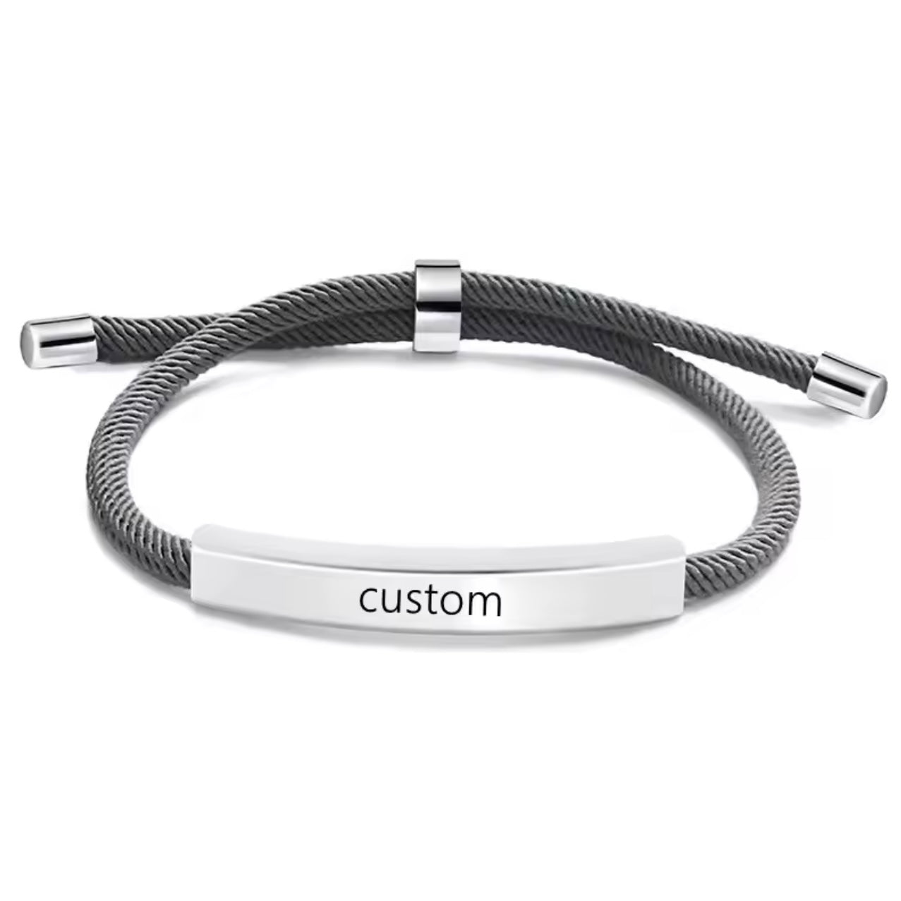 צמיד חוט ארי עם חריטה אישית