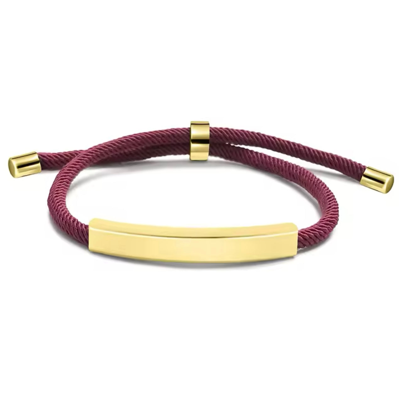 צמיד חוט ארי עם חריטה אישית