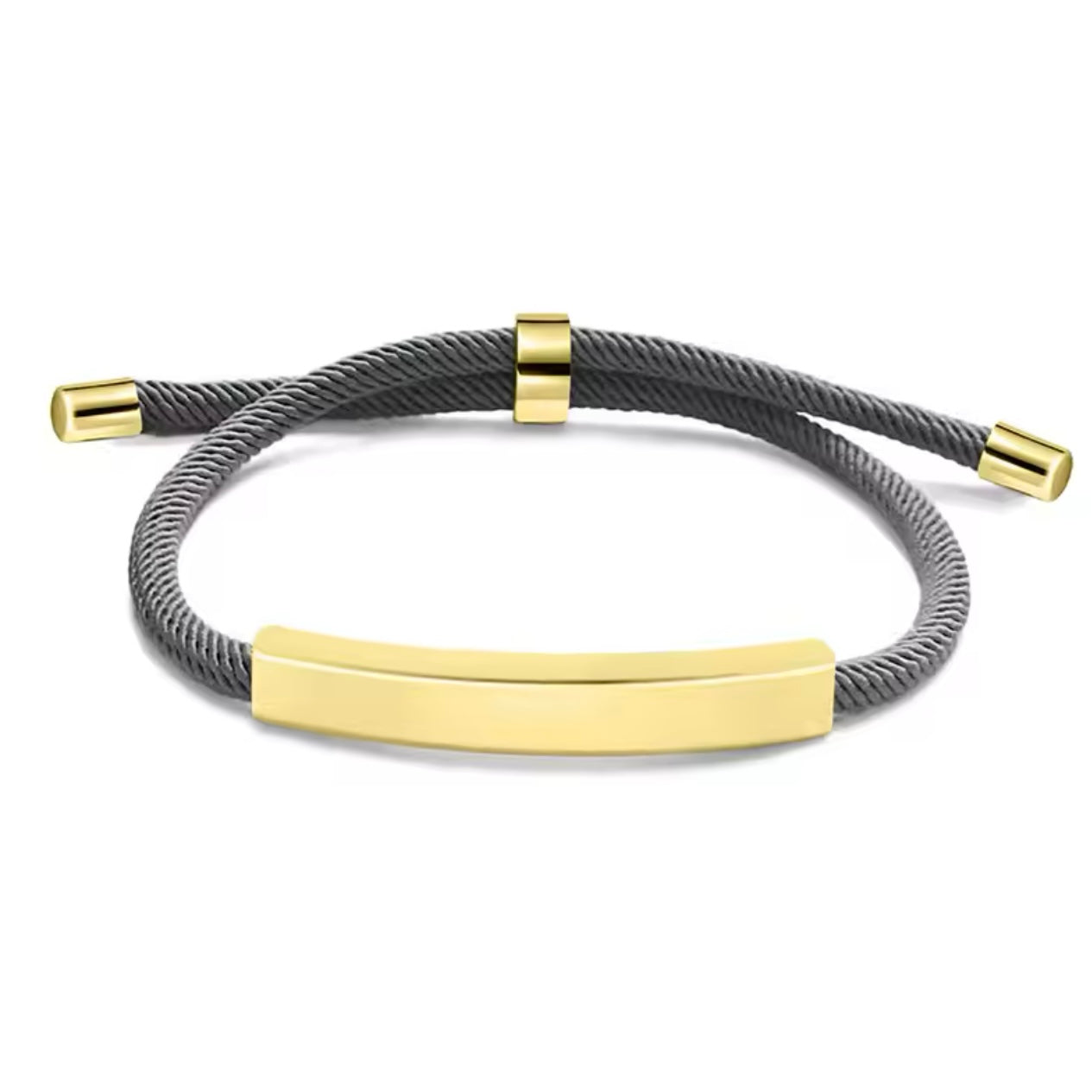 צמיד חוט ארי עם חריטה אישית