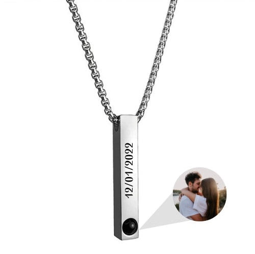 שרשרת לגבר עם תמונה מוצפנת וחריטה אישית
