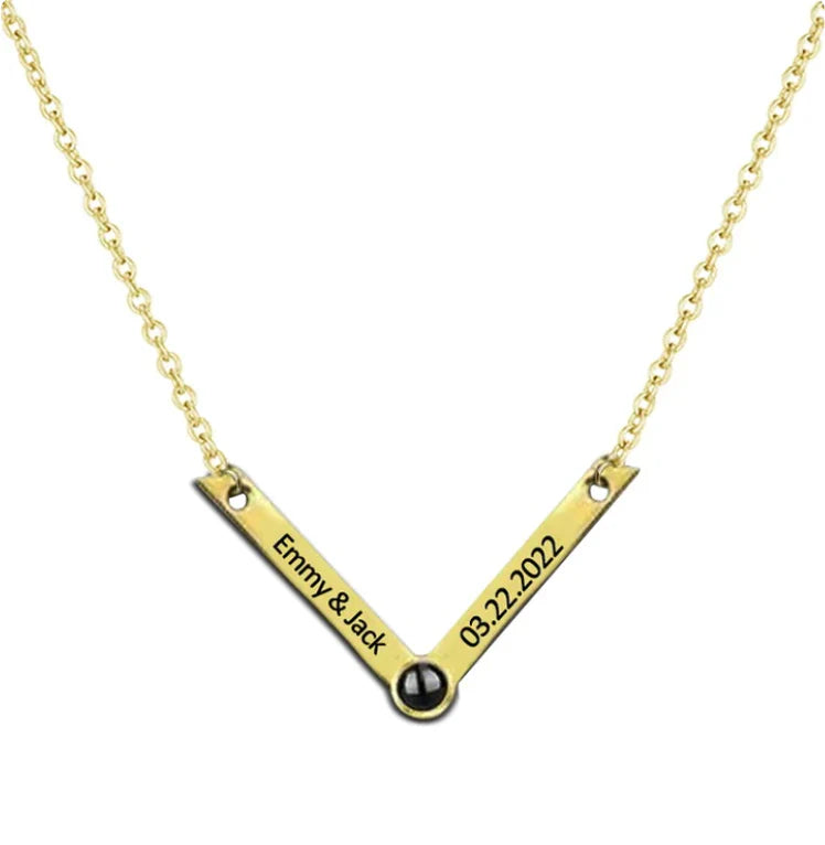 שרשרת יסמין עם חריטה אישית ותמונה מוצפנת